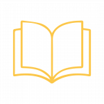 A yellow icon of an open book.